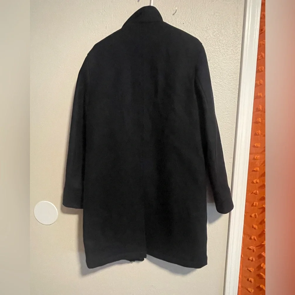 Ted Baker London Wool Blend Funnel Neck Coat - Picture 4 of 6